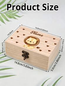 Personalized Wooden Keepsake Box, Colorful Printed Storage & Memory Treasure Box, Eternal Collection Box, Multi-Functional Decorative Practical Style - Multicolor - View 5