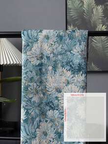 1pc Thick Blue&Green Chrysanthemum Oil Painting Style Jacquard Fabric, Pre Cut 19.6in X 58.2in, 39in X 58.2in, DIY Sewing Fabric, Suitable For Handmade Sofa Covers, Tablecloths, Pillows, Bags, Dresses, Curtain, Background Decoration Fabrics, Etc - Chrysanthemum - View 14