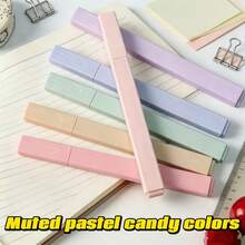 12Pcs Macaron‑Colored Highlighter Set,Soft Chisel Tip Large‑Capacity No‑Bleed Highlighters,Smooth Ink Flow For Highlighting,Ideal For Journaling, Note‑Taking & Doodling, Back‑To‑School&Office Stationery For Teens Ages 14+School Supplies,Halloween - Multiple Styles - View 2