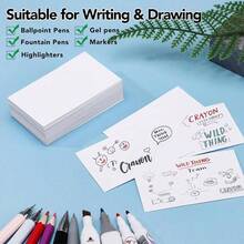 50/100 Blank White Cardstock Small Cards - Word Cards/Bookmarks/Message Cards/Flashcards/Postcards - DIY Minimalist Cards - View 4