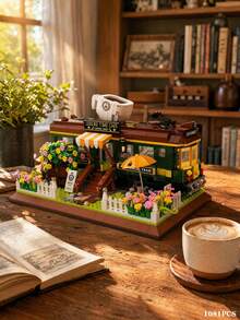 Vintage Luxury Italian Espresso Machine Modular Building Block Set, Adult Assembly Handmade DIY Toy, Retro Office Desk Decor, Cafe Style Desktop Ornament, Unique Personalized Holiday Gift, Premium Gift For Men - Multicolor - View 12