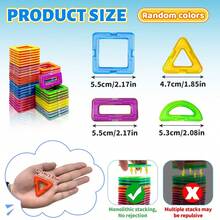 30pcs/50pcs/90pcs/140pcs Kids Magnetic Toy Set, STEM Educational Puzzle Toy, Interactive Sensory Building Blocks, Sturdy And Durable Structure, Holiday And Birthday Gift For Children, Random Color - Multicolor - View 9