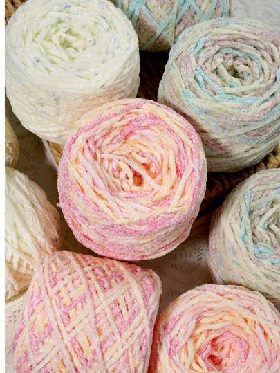 50g/1st Gradient Gebreid Garen 1/2NM Chenille Geschikt Voor Breien, Haken, Trui, Sjaal - Elegante Handgemaakte Projecten - Professioneel En Beginner-vriendelijk Breigaren Moederdag Valentijnsdag DIY Cadeau