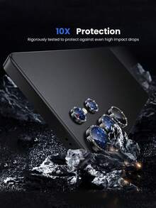 1 Set Camera Lens Protector Case For Galaxy S25 Ultra - Ultra-Thin Shell, 9H Tempered Glass, Aluminum Alloy Round Camera Screen Protector, Shiny Black, Birthday/Family/Friend Gift, Sparkling Crystal, Lens Protector, Phone Accessories, Waterproof Shockproof Anti-Fall Anti-Scratch Anti-Fingerprint Full Coverage - Black - View 5