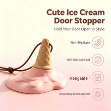 Creative Ice Cream Door Stopper, Cute Decorative Silicone Door Wedge, Windproof And Anti-Collision Door Stopper, Housewarming Gift, Suitable For Bedroom And Children's Room - A - View 7