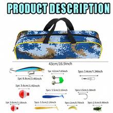 KecchKrezing Telescopic Fishing Rod And Reel Set, Complete Fishing Gear With Multiple Accessories And Storage Bag, Suitable For Lakeside Camping And Outdoor Use, Beginner Fishing Combo - Blue - View 5