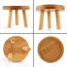 Wooden Plant Stand Flower Pot Base Holder Stool High Stool Balcony Succulent Round Flower Shelf For Indoor Outdoor - View 1