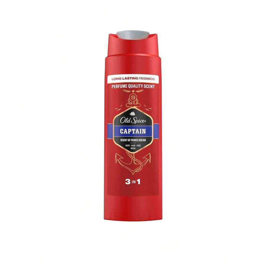 Old Spice أولد سبايس كابتن جل الاستحمام 3 في 1 400 مل - منتج تنظيف 3 في 1، رائحة منعشة - Sandalwood - مشاهدة 1