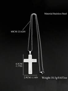 Catholic French Croix Du Pardon Cross Of Pardon Pendant Necklace Stainless Steel Gold Color Cross Of Forgiveness Chain Jewelry - Necklace - View 3
