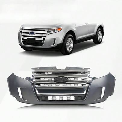 For 2011-2014  Edge Complete Front Bumper Cover Grille Grill Assembly Primed