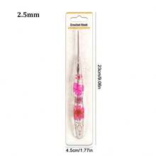 1pc Dried Flower Resin Transparent Crochet Hook, Exquisite Bubble Packaging, New Silver Needle Head, Comfortable Ergonomic Handmade Grip Design, Suitable For DIY Knitting Scarves, Sweaters And Other Handmade Projects - Crochet Needles - View 11