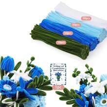 Kit Buket DIY Batang Chenille Aneka Warna 201/212pcs, Bahan Kerajinan Tangan Batang Chenille Lembut dan Mewah, 200pcs Batang Chenille Campuran Warna, Batang Bunga, Pita Bunga, Panduan Langkah demi Langkah dan Video Tutorial, Kit Kerajinan Tangan Bunga untuk Pemula - 201 buah - View 17