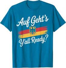 Oktoberfest Drinking German Flag Auf Gehts Unisex T-Shirt - 黑色 - 查看 10