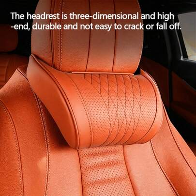 1 pieza Almohada para reposacabezas de coche, almohada de soporte de cuello universal multifuncional para coche, cojín para reposacabezas del asiento del conductor, disponible en múltiples colores naranja/negro/marrón