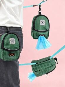 1pc Multi-Functional Pet Waste Bag/Pet Treat Bag With Black Bone Pendant, Suitable For Various Types Of Leashes - Perfect For Pet Use During Outings - View 2