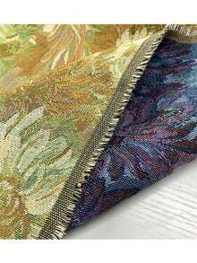1pc Thick Blue&Green Chrysanthemum Oil Painting Style Jacquard Fabric, Pre Cut 19.6in X 58.2in, 39in X 58.2in, DIY Sewing Fabric, Suitable For Handmade Sofa Covers, Tablecloths, Pillows, Bags, Dresses, Curtain, Background Decoration Fabrics, Etc - Chrysanthemum - View 11
