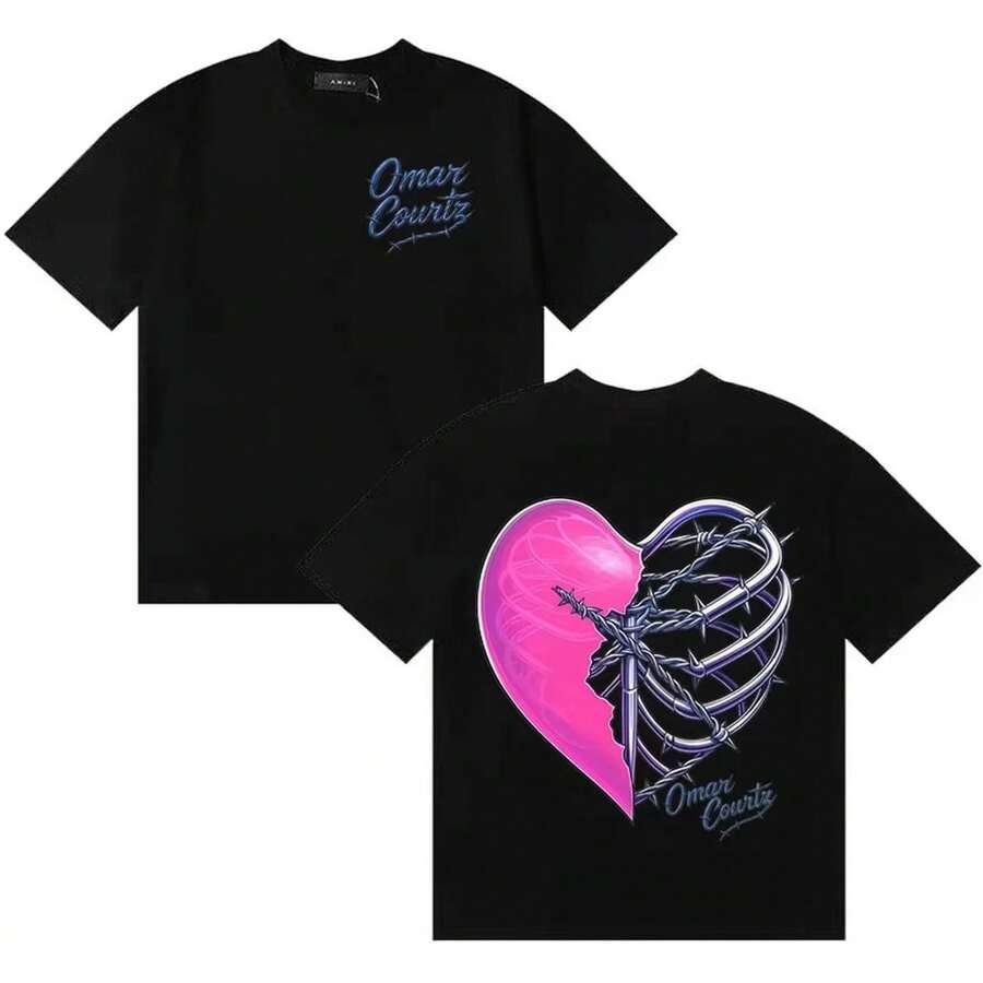Rapper Omar Courtz Fashion Graphic T-Shirts For Men And Women, 90s Gothic Hip Hop T-Shirt, Summer T-Shirts, Oversized T-Shirt, Unisex Streetwear