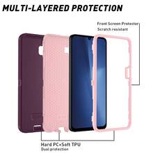 Anti-Drop Anti-Shock Anti-Wear Full Body Protection Phone Case, Durable And Sturdy, 3-In-1 Protective Case Compatible With Iphone, Galaxy And Other Phones - Wine Pink - View 98