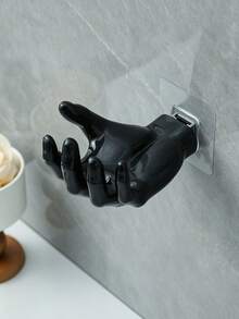 1pc Modern Minimalist Plastic Hand Shaped Self Adhesive Wall Hook,No Drill Open Palm Holder,Multi-Purpose Rack For Jewelry,Soap & Small Accessories, Vanity, Dressing Room Daily Use,Spooky Halloween‑Themed Fake Hand Prop - Multicolor - View 13