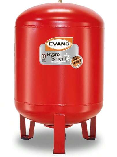 Tanque Hidroneumático Vertical 110L| 150 PSI Máx.| Precarga 30 PSI| Conexión 1"| Calibre 14 de Lámina Rolada| Ideal para Sistemas de Presurización de Agua