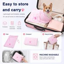 1pc Pet Pocket Absorbent Towel, Thickened Quick-Dry Bath Towel - High Absorbency, Soft Skin-Friendly, Pocket Design, Machine Washable, Hangable Storage - Suitable For Dog And Cat Bathing, Post-Rain Drying, Outdoor Water Play - Multicolor - View 11