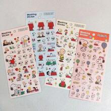 4pcs Snoopy Cartoon Stickers, Cute And Suitable For Planning & Decoration, Perfect Small Gift For Fans, Family And Friends [Random Style] - Multicolor - View 5