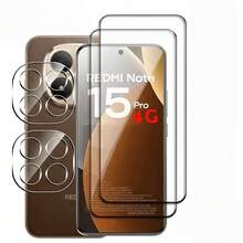 Kompatibel dengan Redmi Note 14pro 4G/Note 14 5G/Note 14 Pro+/Note 13 PRO+ Kompatibel dengan Redmi Note 15/Note 15 Pro 5G/Note 15 Pro+ 4G/5G Kompatibel dengan Redmi 17 4G/5G NOTE 17/NOTE 17 Pro Pelindung Layar Ponsel Kaca Tempered Melengkung 3D Definisi Tinggi dengan Cetakan Sutra dan Tepi Hitam Mendukung Pembukaan Kunci Sidik Jari Pelindung Lensa Kamera Transparan Pelindung Lensa Kamera Belakang Pelindung Kaca Tempered Pelindung Layar - Clear - View 17