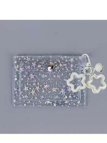 Sparkling Star Credit Card Holder Storage Box With Hook, Bell & Flower Pendant Photo Display Frame, Also Functions As Bus Card Sleeve, ID Holder, Coin Purse, Small Pouch, Compatible With Instax Photo Paper, Idol Photocards, Bank Cards, Earrings And Other Mini Items, Sweet & Cool Y2K Millennium Style, Suitable For Students And Idol Fans For Daily School, Commuting, Shopping, Gatherings, Concerts, Graduation Season, Back To School, Teacher Gift, For Fellow Fans, Family And Friends - Multicolor - View 14