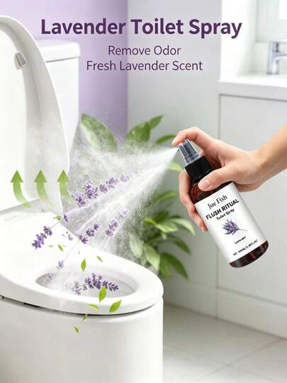 Toilet Odor Eliminator Spray, Daily Multi-Purpose Toilet Odor Air Freshener With Long-Lasting Fragrance, Cleaning Agent, Aromatic Fresh Toilet Spray, Indoor Odor Eliminator Lavender Scent Fresh Air Long-Lasting Fragrance Powerful Deodorization, Long-Lasting Protection, Convenient And Quick, It Can Mask And Neutralize Toilet Odors, Make The Air Fresher, Help Improve Indoor Air Quality, And Create A Pleasant Environment. Its Usage Method Is Simple: Just Spray This Product On The Water Surface Of The Toilet Bowl A Few Times Before Leaving