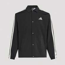 Adidas ST 3ST COACH JACKET Fashionable Comfortable Fleece-Lined Sports Casual Loose Jacket Men's - Black and White - View 4