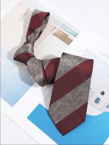 1 Buah Dasi Pria Kasual Modis Serbaguna dengan Motif Patchwork Dua Warna, Cocok untuk Pemakaian Sehari-hari, Belanja, Bisnis, Perjamuan, Pesta, Kencan - MultiWarna - View 8
