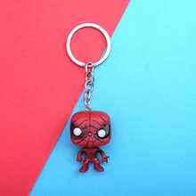 1pc Super Hero Chibi PVC Figurine Keychain Set, 3D Figurine Keychain, Thor, Thanos, Large Size Pendant, Suitable For Car Keys, Bags, Birthday Party Gifts - Multicolor - View 5