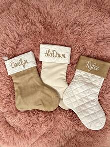 Customized Christmas Stockings, Personalized Christmas Stockings, Custom Fireplace Decor Gift Stockings, Family Christmas Stockings, Holiday Stockings - Multicolor - View 4