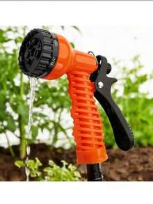 1pc High Pressure Garden Hose Nozzle, With Adjustable Nozzle, Multi-Purpose For Garden Watering + Car Washing + Yard Cleaning, Durable Lightweight Design, Orange And Black Ergonomic Non-Slip Handle, Universal Threaded Connection, Easy Installation - A - View 12