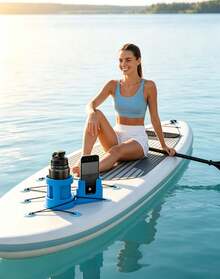 Surfboard Kayak Rope Fixed Beverage Phone Holder, Universal Size, Essential For Beach Use - Black - View 4