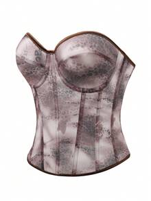 A Sexy Brown Strapless Top For Women, Perfect For Halloween Parties And Various Social Gatherings. - Coffee - View 6