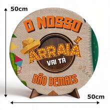 Round Panel Covers Table Panel 50x50 Festa Junina - MS-281 - 查看 3