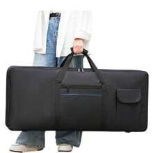 Capa Bag Case Teclado Acolchoada Impermeável P/61 Teclas - Preto - Visão 3