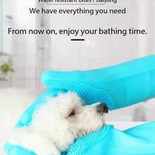 1 Pair Soft Silicone Pet Grooming Bath Brush Gloves, Gentle Bathing Massage Cleaning Tool For Dogs And Cats - View 5