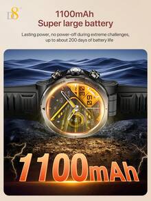 D8 New Smartwatch, 1.43-Inch HD Touch Screen, 3ATM Swimming Waterproof, 1100mAh Large Battery, Ultra-Long Standby, Health Monitoring, Sleep Tracking, Calorie Counting, 100+ Sports Modes, Fitness Tracker, Running Watch, Cycling Watch - View 7