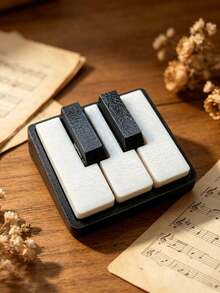 1pc Mini Piano Key Fidget Clicker, Stress Relief Click Button, Creative Keyboard Sensory Gadget, Office Desktop Decompression Accessory Gift For Music Lovers,Bag Charm - Multi-color - View 1