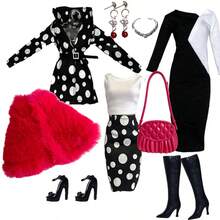 1/6 Doll Dlothes Set 11.5 Inch Doll Outfit Fit For 30cm BJD Doll Babi Doll Super Model Doll Clothes Suit Fur Coat Dress Pants Hats Bags Shoes And Doll Dress Up Accessories - Multicolor - View 9