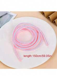 1pc/2pcs/3pcs/4pcs/5pcs Random Color Spiral Cable Protector, Charger Cable Protector Data Cable Protector Charging Cable Cover, Earphone Cable Protector Suitable For Phone Earphone USB Data Cable Charger Protector Sleeve, Cable Sleeve - Multicolor - View 7