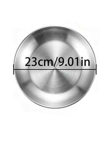 6pcs/3pcs/1pc Silver Round Stainless Steel Dinner Plate Set With Grape Element Pattern, Multi-Piece Combination For Daily Home Kitchen, Restaurant, Outdoor Party And Gathering Occasions - Multicolor - View 12