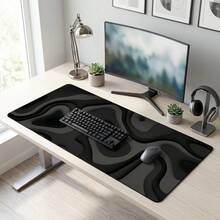 Extra Large Gaming Desk Mouse Pad Black Gray Vortex Marble Texture Non-Slip Durable Rubber Base Smooth Surface Suitable For PC Laptop Office Home Gaming Spacious Workspace Abstract Art Mouse Pad Desk Desktop Decoration Set Back To School Office Supplies - Multi-color - View 9