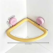 1PC Dopamine Wall-Mounted No-Drill Suction Cup Triangular Storage Rack, Bathroom Shelf, Suitable For Bathroom - Multicolor - View 12