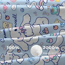 SANRIO 雲端 Cinnamoroll 卡通客製化毯，可印上您的名字，適合送給朋友和女朋友的禮物，280GSM 超柔軟客製化熱壓毯 - 彩色 - 查看 9