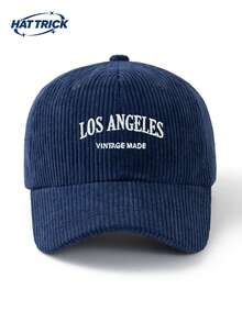 1件中性款 LOS ANGELES 刺繡燈芯絨復古軟頂棒球帽，可調帽簷鴨嘴帽，時尚百搭，適合日常休閒、跑步、運動、度假、戶外活動、派對，愛好者必備 - A - 查看 12