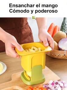 Multifunctional Vegetable Slicer With Interchangeable Blades, Transparent Container, Detachable Design For Salads, Fruits, And Kitchen Food Preparation - Green - View 10