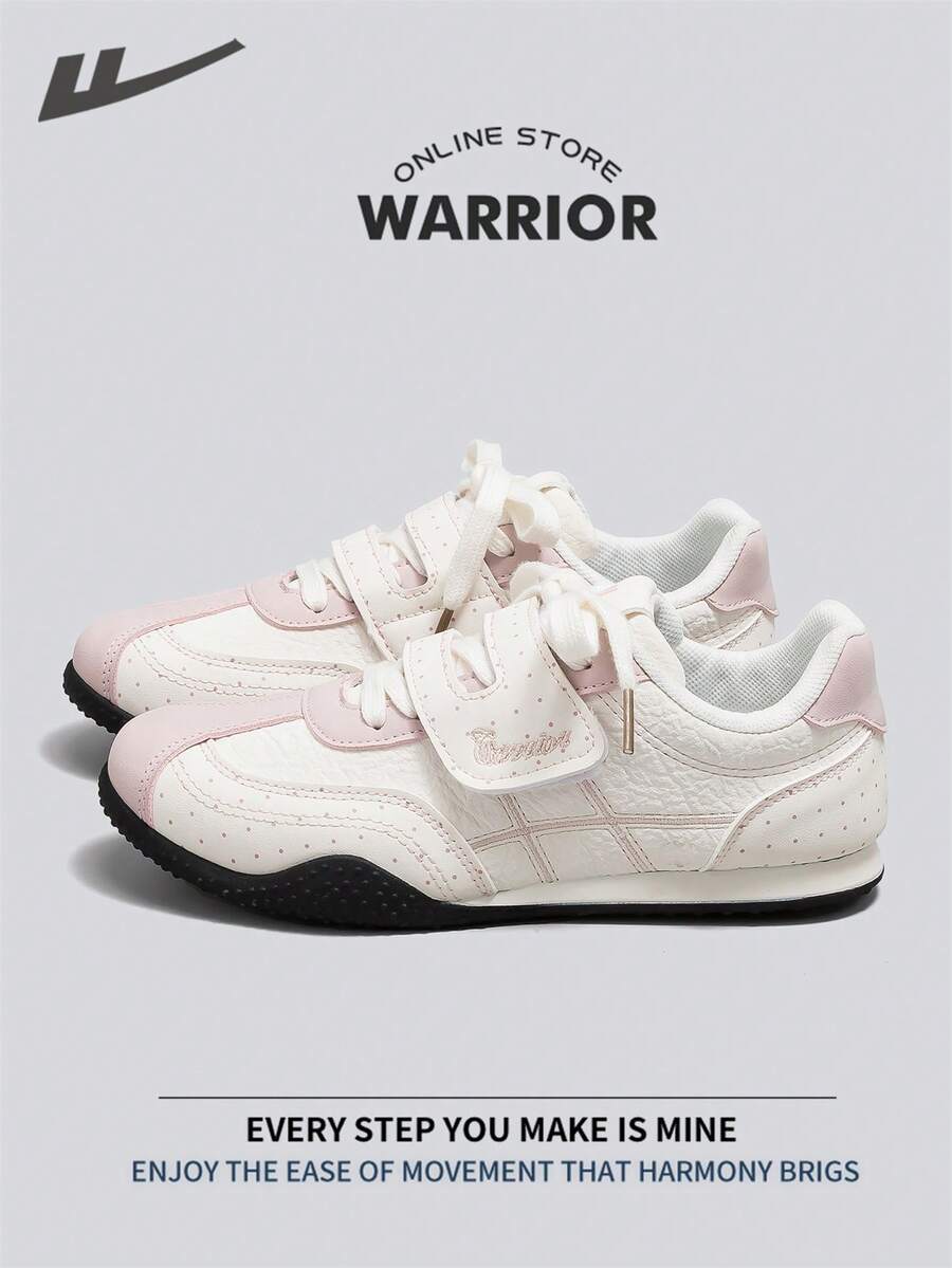 Warrior Women's Board ShoesSpring And SummerComfortable Modest Style Casual Yet Sleek Sneakers Applicable Throughout The Year Wear-Resisting All-Day Wear Training Sneakers Running Shoes - Beige/Pink - View 1